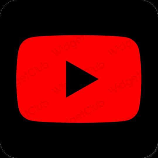 Ästhetisch rot Youtube App-Symbole