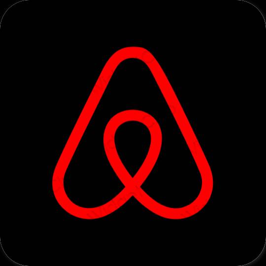 审美的 黑色的 Airbnb 应用程序图标