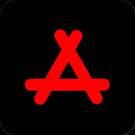 Ästhetisch Schwarz AppStore App-Symbole