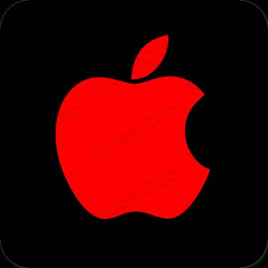Ესთეტიური წითელი Apple Store აპლიკაციის ხატები