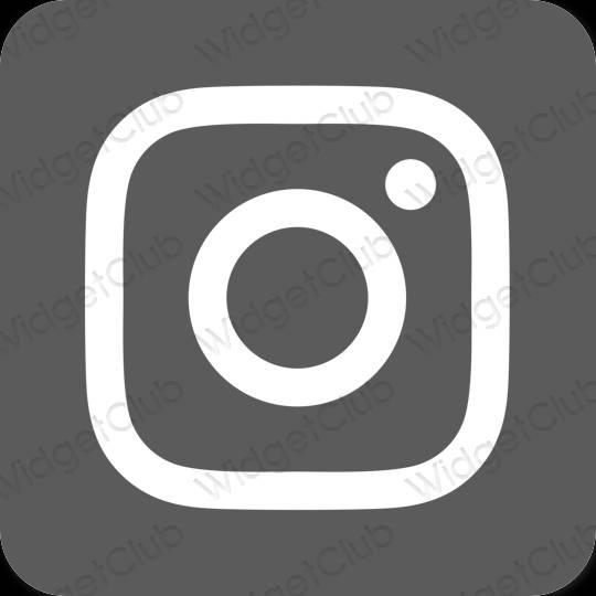 Estetis Abu-abu Instagram ikon aplikasi