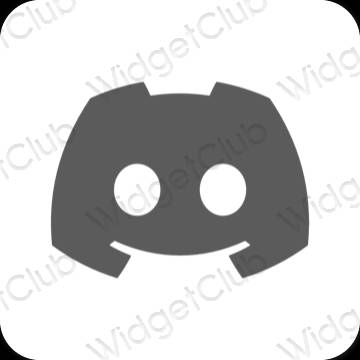 Estetico grigio discord icone dell'app