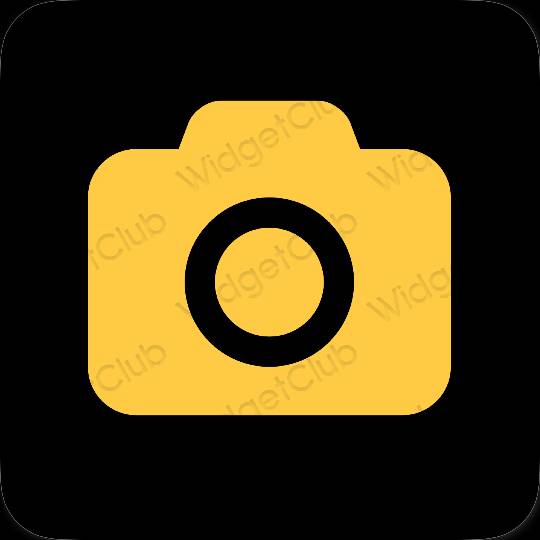 Aesthetic orange Camera app icons