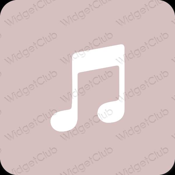 Esteettinen vaaleanpunainen Apple Music sovelluskuvakkeet