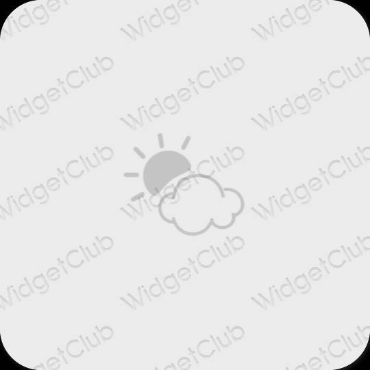 Estetis Abu-abu Weather ikon aplikasi