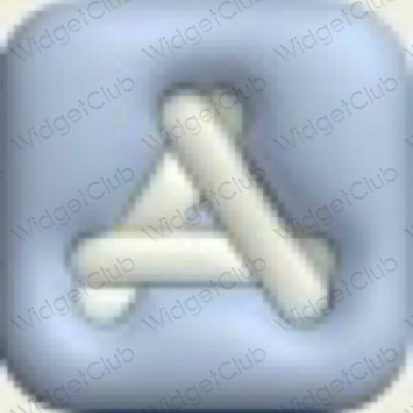 Aesthetic pastel blue AppStore app icons