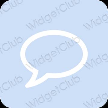אֶסתֵטִי כחול פסטל Messages סמלי אפליקציה