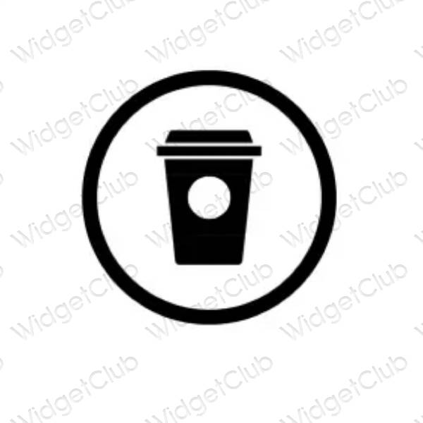Estética Starbucks iconos de aplicaciones