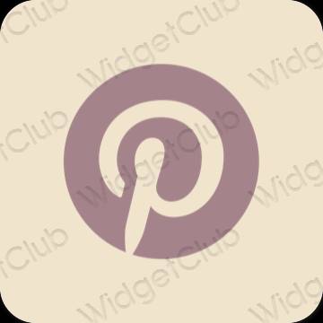 Esthétique beige Pinterest icônes d'application
