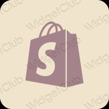 Esztétika bézs Shopify alkalmazás ikonok