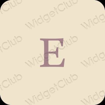 Estetis krem Etsy ikon aplikasi