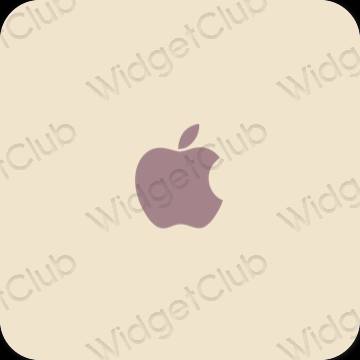 Stijlvol beige Apple Store app-pictogrammen