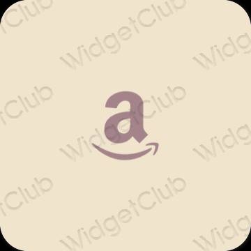 Estetic bej Amazon pictogramele aplicației
