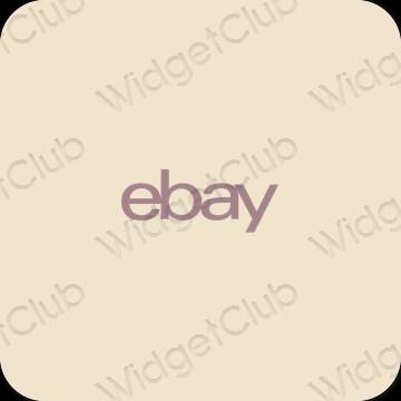 Estetic bej eBay pictogramele aplicației