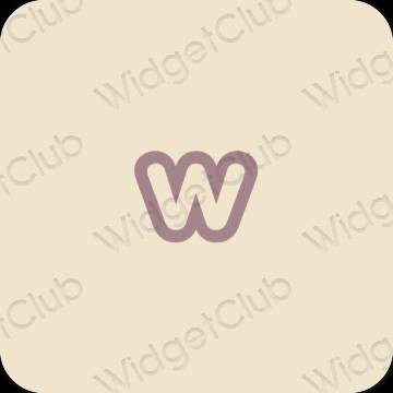 Естетски беж Weebly иконе апликација