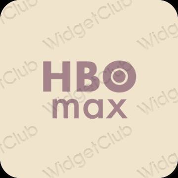 Estetisk beige HBO MAX app ikoner