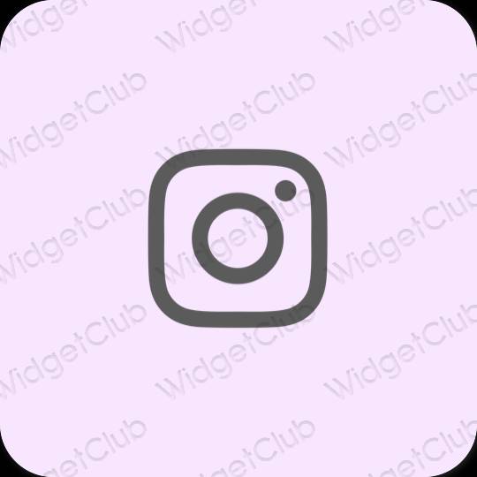 Esteettinen violetti Instagram sovelluskuvakkeet