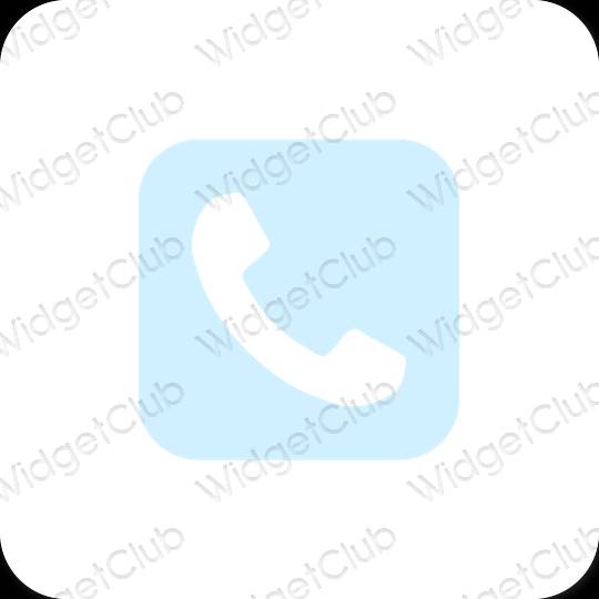Thẩm mỹ màu xanh pastel Phone biểu tượng ứng dụng