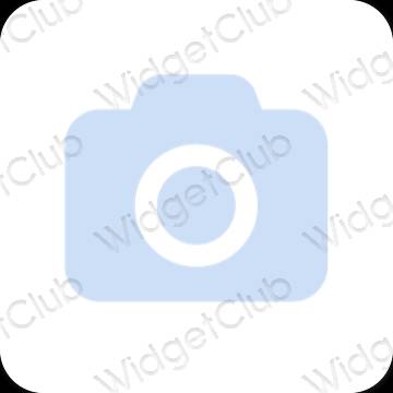 Esztétika pasztell kék Camera alkalmazás ikonok
