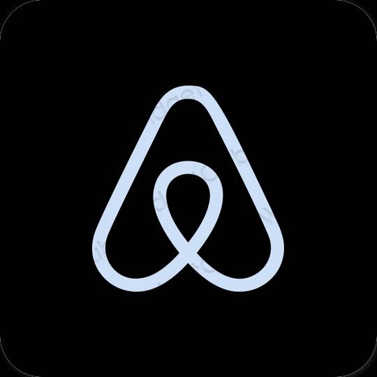 эстетический черный Airbnb значки приложений