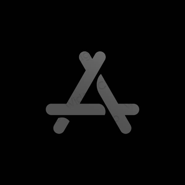 Estetický Černá AppStore ikony aplikací