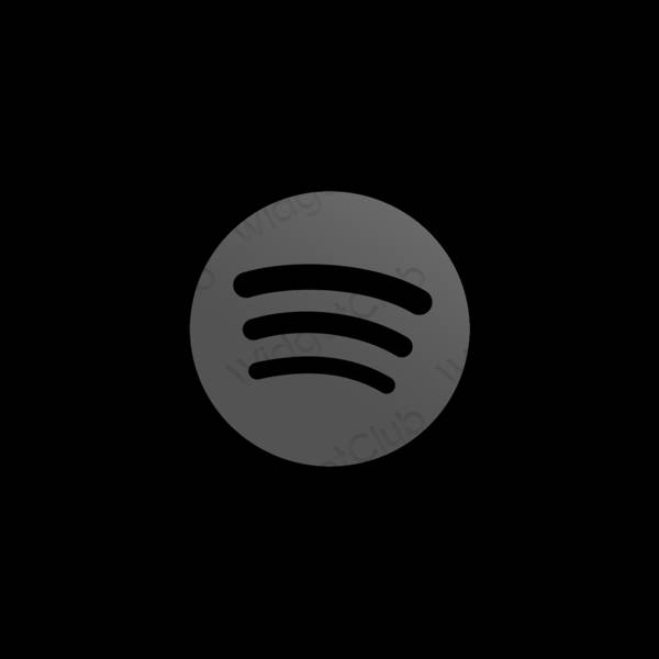 Estetis hitam Music ikon aplikasi