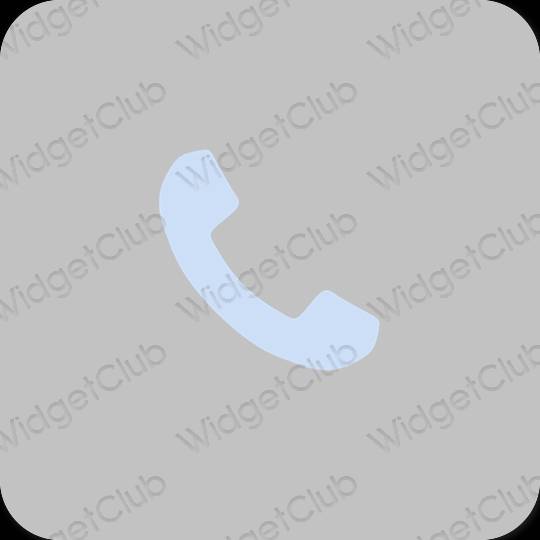 Esztétika szürke Phone alkalmazás ikonok