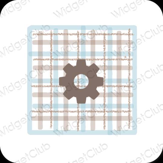 Esthetische Settings app-pictogrammen