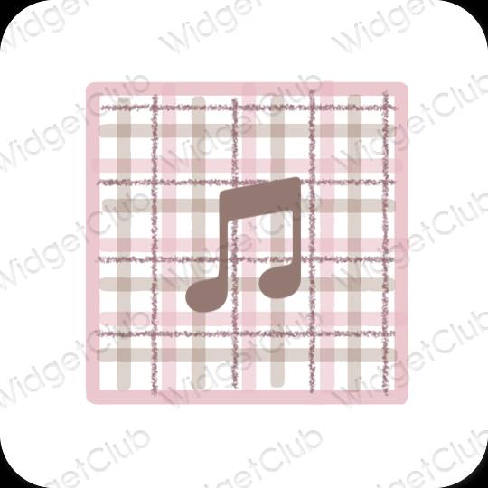 Esthetische Music app-pictogrammen