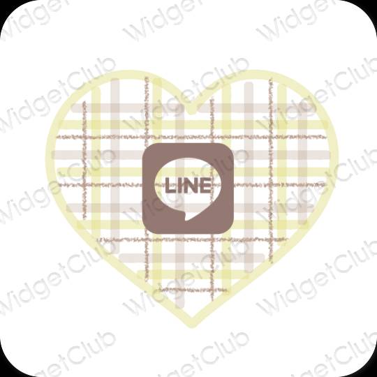 Icônes d'application LINE esthétiques