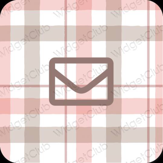 審美的 柔和的粉紅色 Mail 應用程序圖標