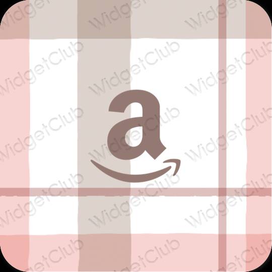 Esztétika pasztell rózsaszín Amazon alkalmazás ikonok