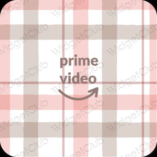 Esztétika pasztell rózsaszín Amazon alkalmazás ikonok