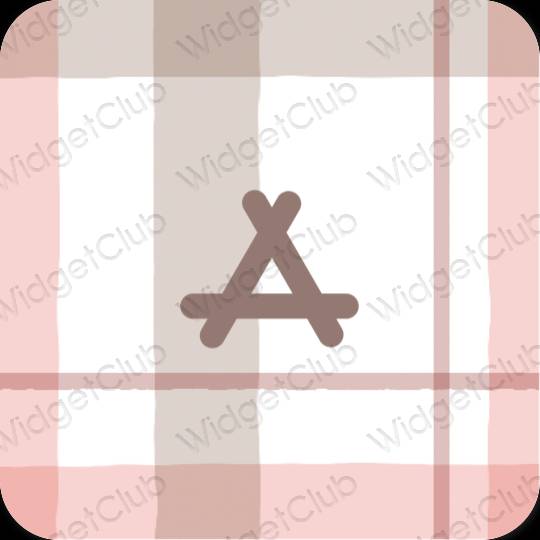 Thẩm mỹ màu hồng nhạt AppStore biểu tượng ứng dụng