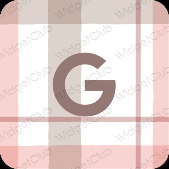 جمالي الوردي الباستيل Google أيقونات التطبيق
