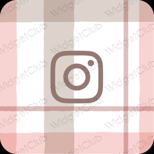 Estetisk pastell rosa Instagram app ikoner