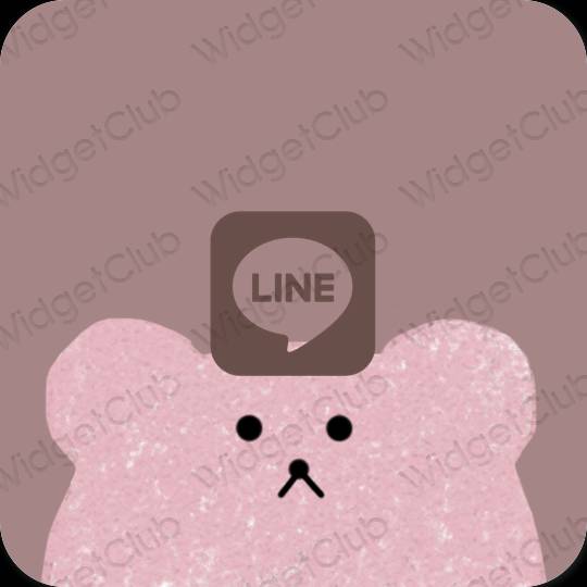 Icônes d'application LINE esthétiques