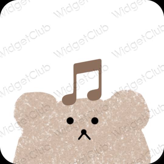 Icônes d'application Music esthétiques