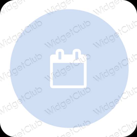 Aesthetic pastel blue Calendar app icons