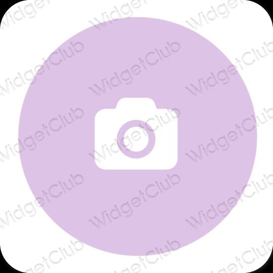 Aesthetic purple Camera app icons
