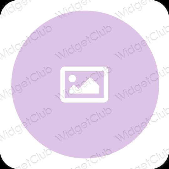 Aesthetic purple Photos app icons