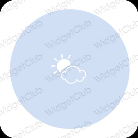 Estetický nachový Weather ikony aplikací