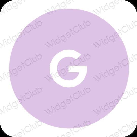 Esztétika lila Google alkalmazás ikonok