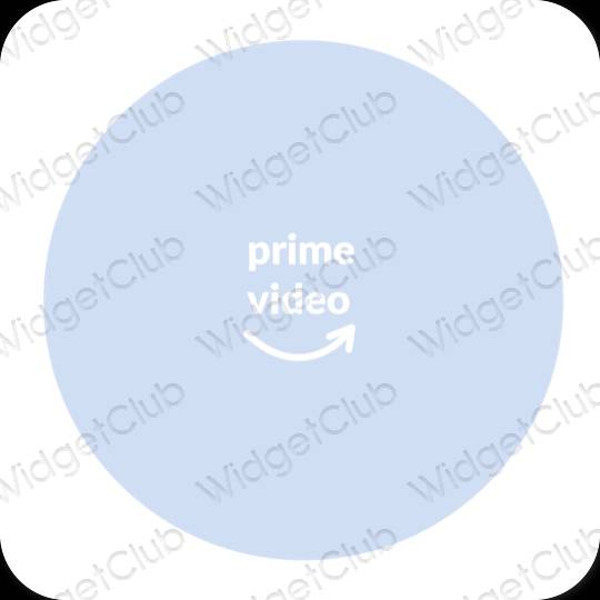 Estetski pastelno plava Amazon ikone aplikacija