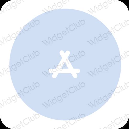 审美的 淡蓝色 AppStore 应用程序图标