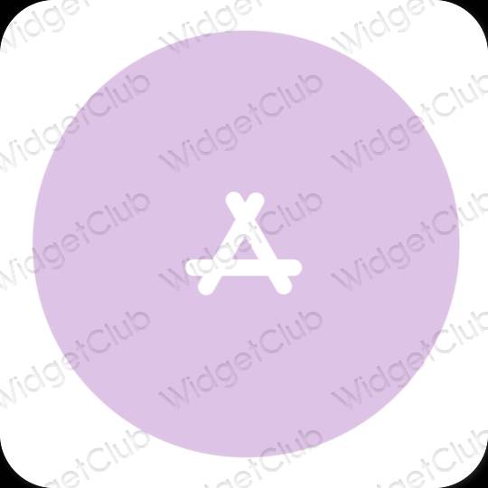 Esteettinen violetti AppStore sovelluskuvakkeet