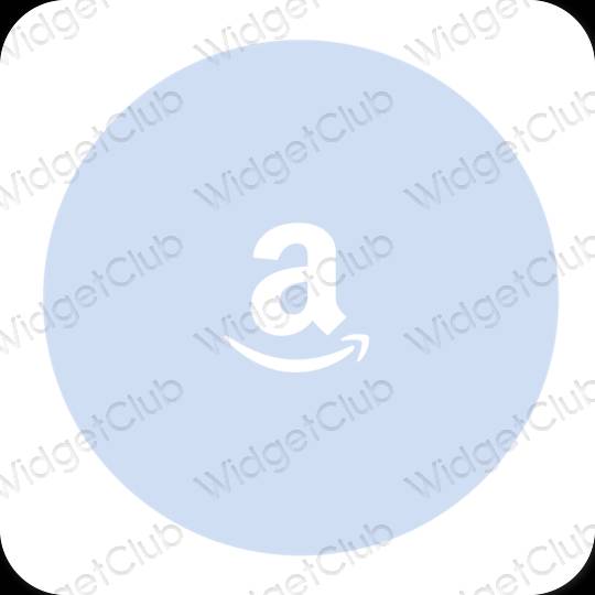 Естетичен пастелно синьо Amazon икони на приложения