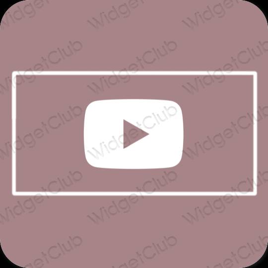 Esthetische Youtube app-pictogrammen