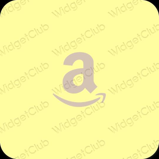 미적인 노란색 Amazon 앱 아이콘