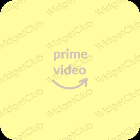 Aesthetic yellow Amazon app icons